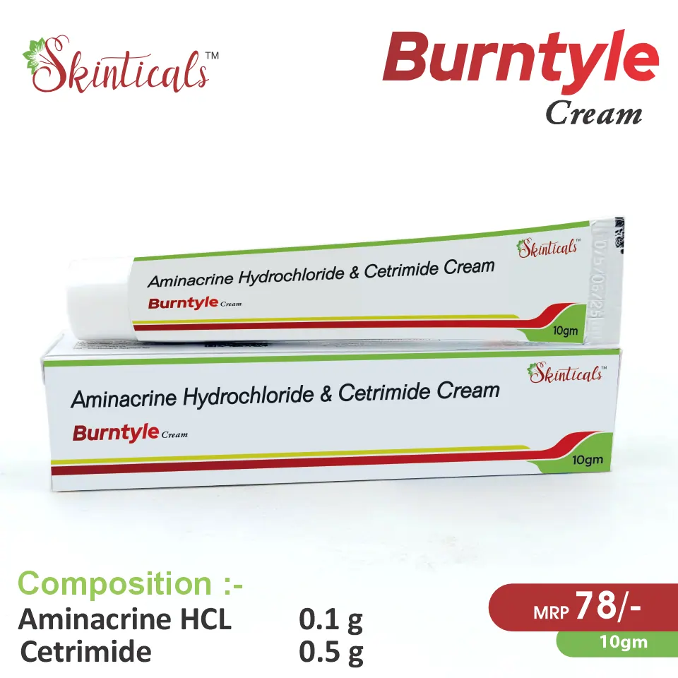 Aminacrine HCl 0.1g + Cetrimide 0.5g Cream at Best Price in PCD Medical Pharma for Burn Wound Care